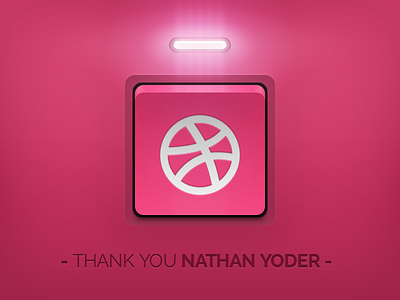 Thanks Nathan Yoder dribbble invite light photoshop switch thank webdesign