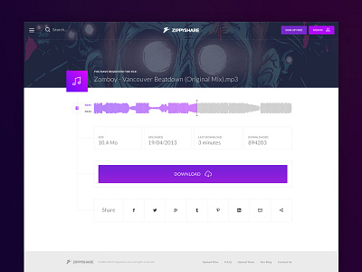 Zippyshare - Redesign webdesign