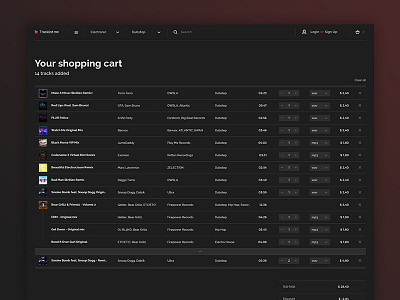 Tracklist.Me - Cart