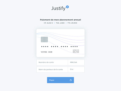 Justify - Paiement paiement ui ux