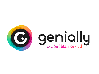 Genially branding color design genius gradient icon illustration life lifestyle logo vector web website