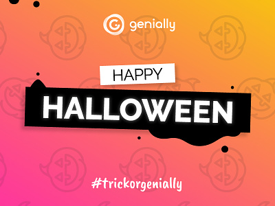 Trick or Genially artdirection branding color design digital genially gradient halloween halloween design icon illustration vector web website