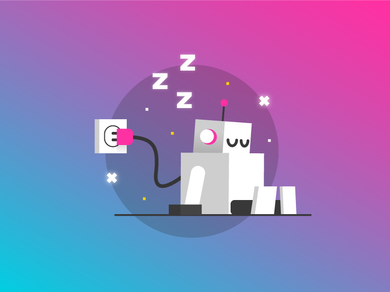 Illustration for Log-out page flat artdirection genially digital website web gradient color vector illustration design branding