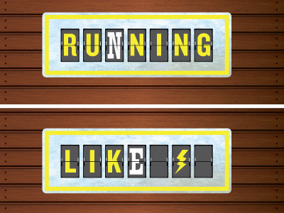 Run like typography