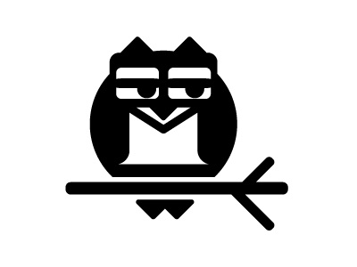 Owl V1 animals black logo owl