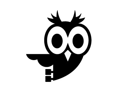 Owl 3 animals black logo owl