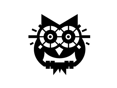 Owl 4 animals black logo owl