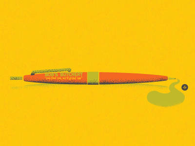 Lost Favorite Pen gold lost orange pen red
