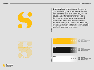 Schemes Studio - Visual Identity agency branding clean identity illustration logo logo design modern monogram s letter s logo schemes studio visual