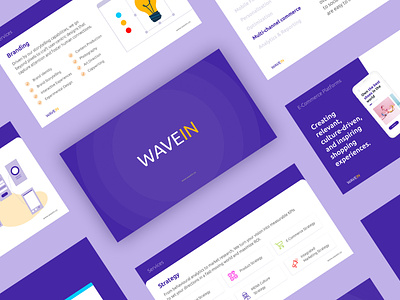 WaveIn Pitch Deck branding design layout presentation