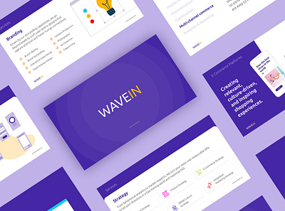 WaveIn Pitch Deck branding design layout presentation