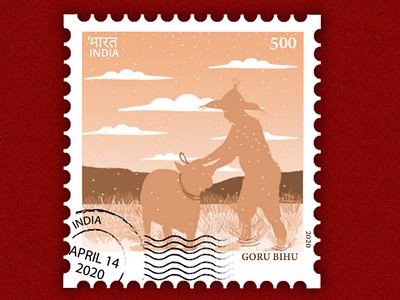 Postal Stamp rongali bihu postal stamp