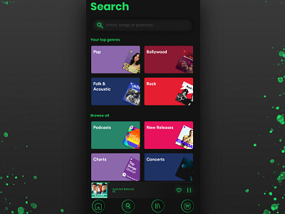 Spotify Glow UI 3d branding graphic design neumorphism ui ux