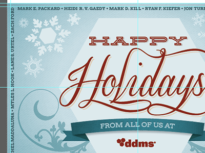a DDMS Holiday card 2012 card christmas holiday snowflake type