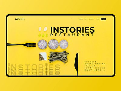 Instories Restaurant Page adobe xd branding design homepage invite restaurant ui ui ux design uidesign webdesign website website concept