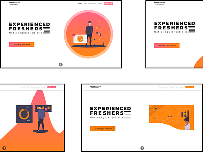 Experienced Freshers Homepage Concept adobe xd homepage invite landing page ui ux design uidesign
