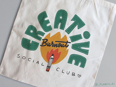 Creative burnout social club letter lettering lettering art lettering artist lettering logo letters mockup mockups totebag