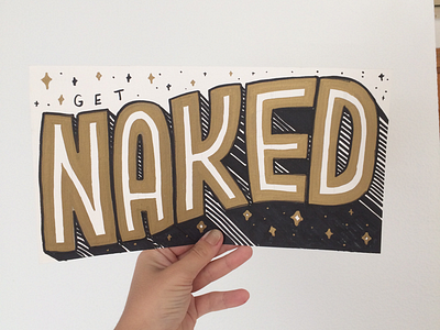 Naked hand lettering lettering