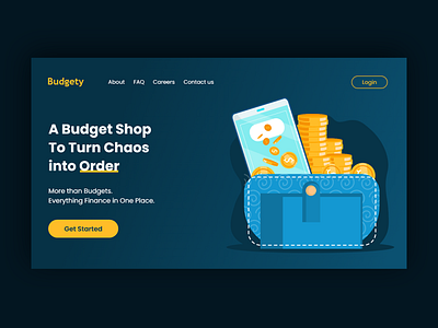 Personal Finance Website | Landing Page bank behance budget finance landingpage money personal finance xd xddailychallenge