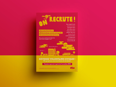 Affiche/Flyer | Campagne Recrutement | Association Zy'Va brand identity design illustration typography vector