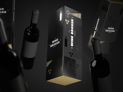 Wine Broker Company 3d branding cinema4d design packaging packaging design wine