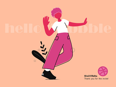 Hello, dribbble! design illustration logo