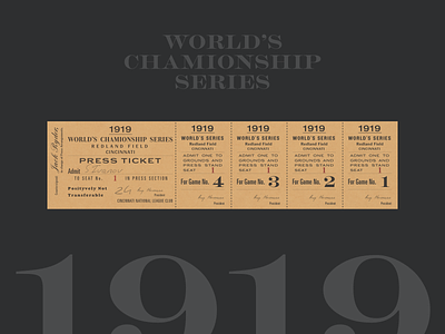 Ticket challenge #1 1920 art baseball design old sport ticket tickets typo typography