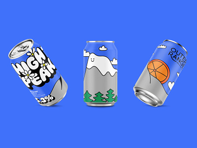 High Peak adobeillustrator beer beer can branding bright color illustration illustrator packaging vector vector illustration
