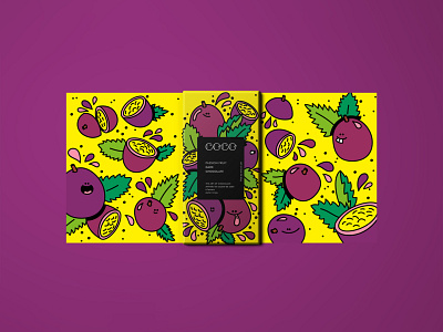 Passion Fruit adobeillustrator branding bright color chocolate illustration illustrator packaging vector vector illustration