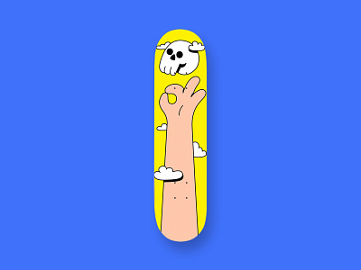 Skatedeck - A-Okay adobeillustrator bright color illustration illustrator skate skate deck skateboarding vector