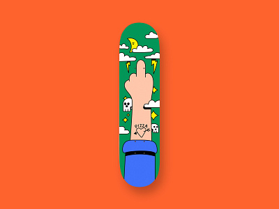 Skatedeck - Go Away adobeillustrator bright color illustration illustrator skate skate deck skateboard skateboarding vector
