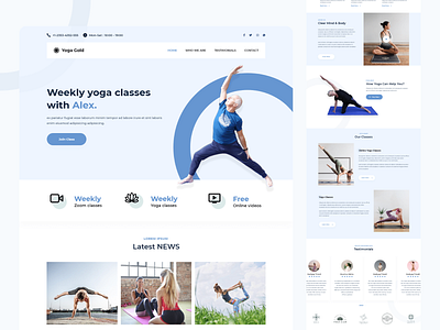Yoga Gold homepage landingapge minimaldesign ui ux