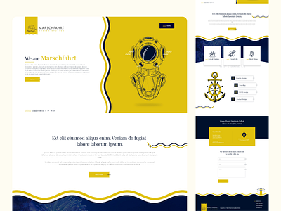 Marschfahrt design homepage illustration landingapge landingpage minimaldesign ui ux