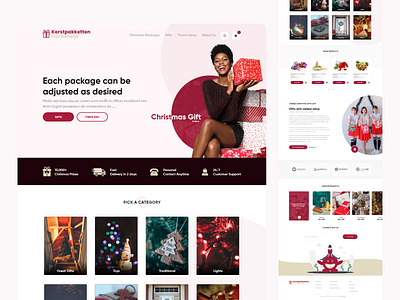 Kerstpakketten - Christmas Gift design homepage landingapge landingpage minimaldesign ui ux