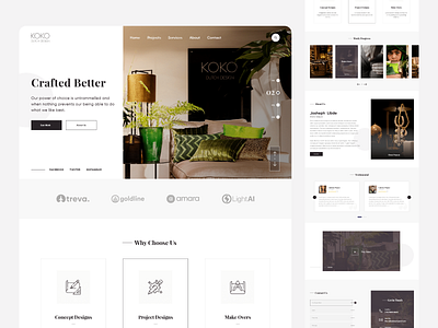 KOKO - Interior Design design homepage landingapge landingpage minimaldesign ui ux