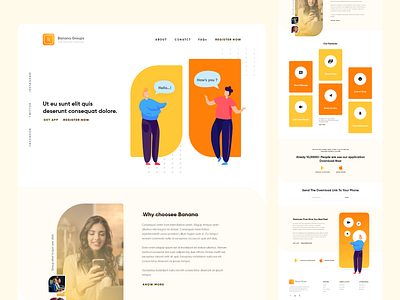 Banana Groups design homepage landingapge minimaldesign ui ux