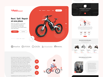 Aebi - Modern Cycle design homepage landingapge minimaldesign ui ux