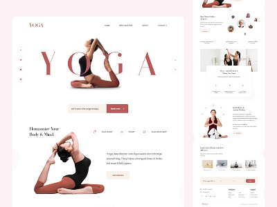 Yoga - Homepage design homepage landingapge landingpage minimaldesign ui ux