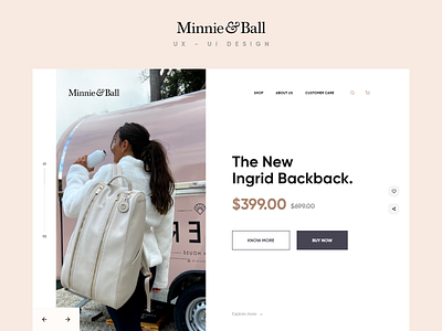 Minnie & Ball - Backpack landing page