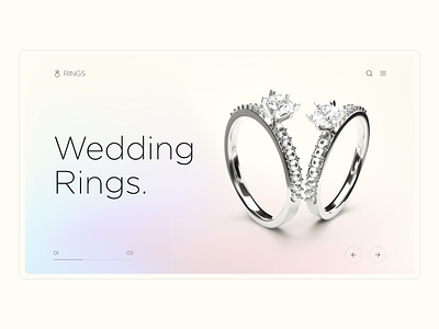 Rings - Hero header design design homepage