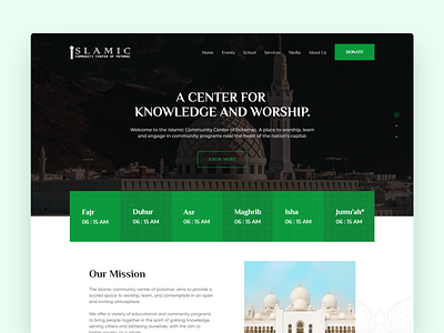 Islamic homepage islamic landingpage ui uidesign ux uxdesign websiteui design