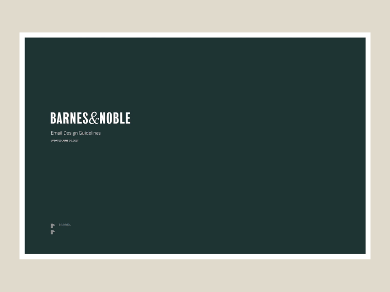 Barnes & Noble Style Guide 📙📚📕 animation books design email gif style guide templates themes type typography