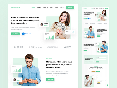 SaaS landing page