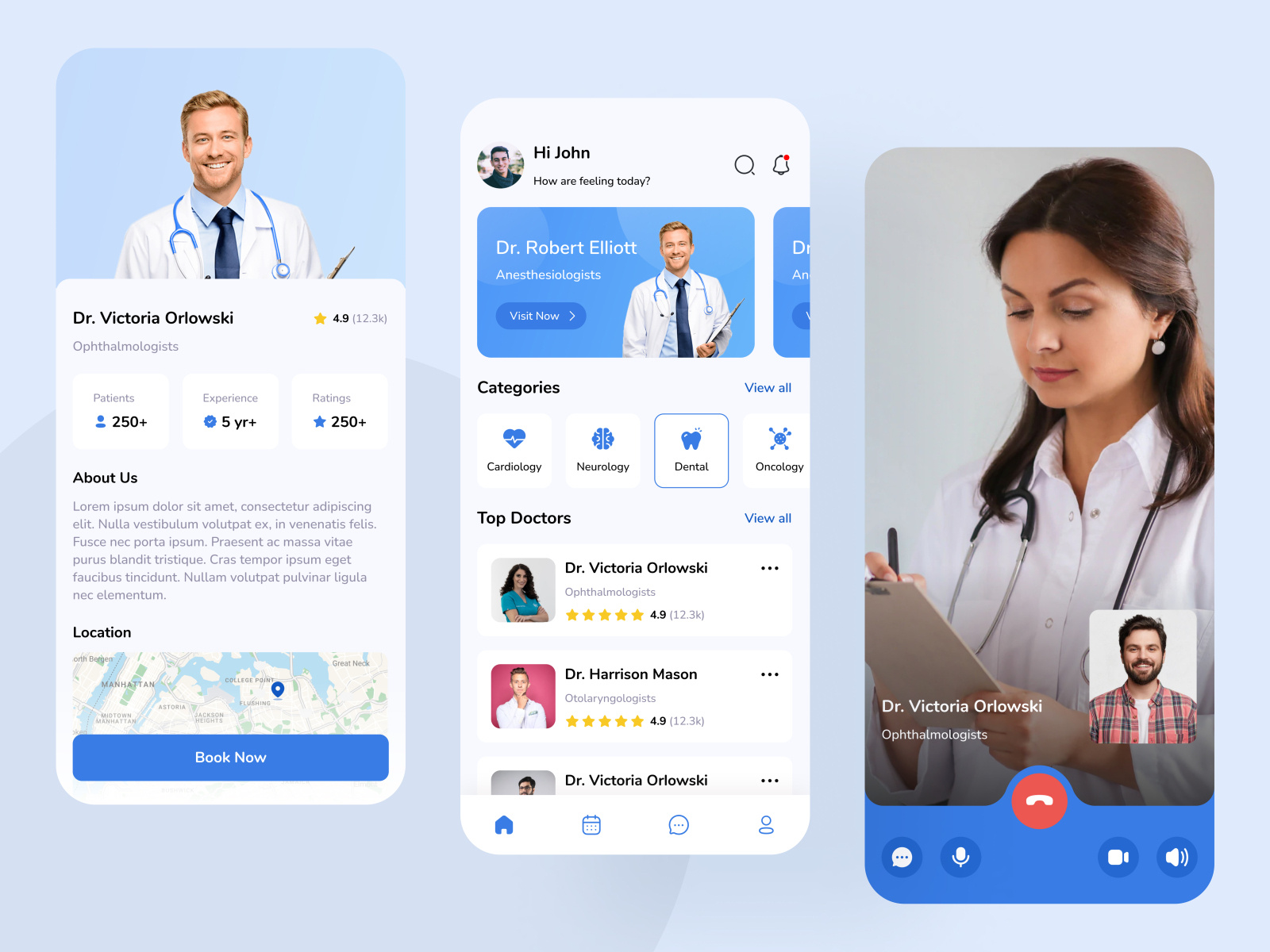 Doctor App UI by Nikita K Kakade on Dribbble