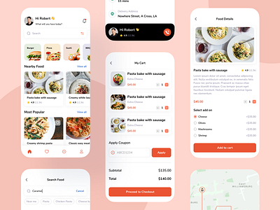 Food ordering app UI