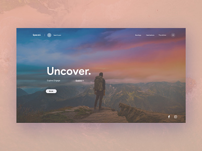 Spaced - Trip booking landing page concept