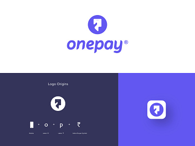Onepay- Logo & Branding android app development branding concept app logo logo alphabet mobile app payments
