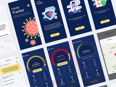 COVID 19 Tracker adobe xd app covid 19 covid 19 covid19 design illustration interaction design iot mobile app design ui user center design user experience design user interface design ux