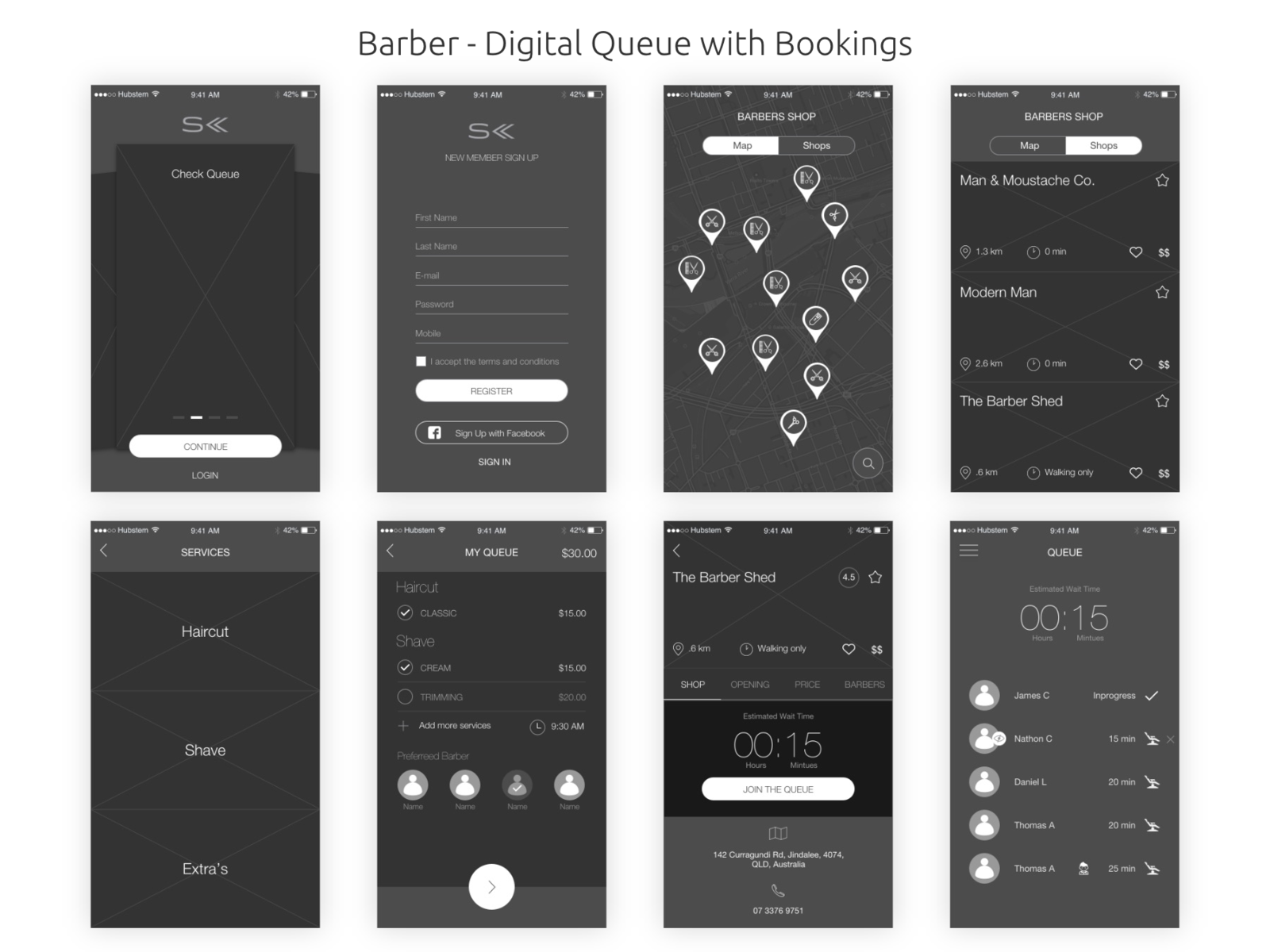 Queue Control App Barber Barber - Digital Queue with Booking by Aditya Kumar on Dribbble