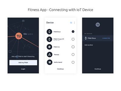 Fitness App Connecting with IoT Device app connecting design fitbit gopro hero interaction design ios iot mobile app mobile app design ui ux